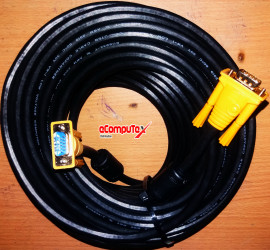 CABLE VGA MALE-MALE (GOLD PLATED) HQ 30 M