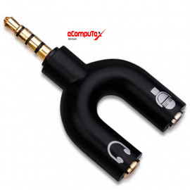 CONNECTOR JACK AUDIO (3.5MM) 1 TO 2 FEMALE (MIC+EARPHONE)