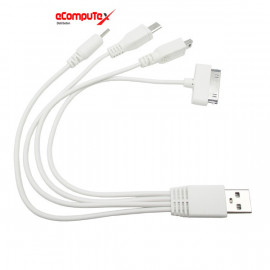 CABLE USB 4 IN 1 (5 PIN, MICRO, IPHONE, NOKIA) 4 IN 1