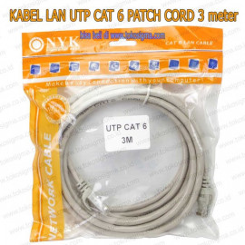 CABLE UTP LAN CAT 6 3M PATCH CORD NYK