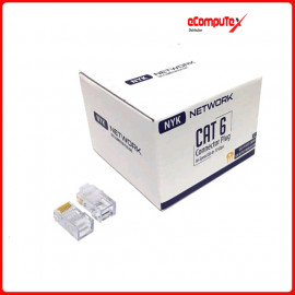 CONNECTOR RJ 45 CAT-6 NYK JACK KONEKTOR LAN CAT6 50PCS