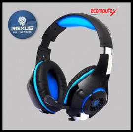 HEADSET GAMING REXUS F-55 MIC WITH LED (SINGLE JACK)