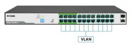 POE SWITCH HUB D-LINK DGS-F1026P-E 24 PORT