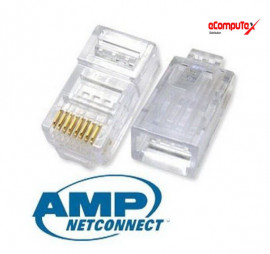 CONNECTOR RJ 45 AMP KONEKTOR RJ45 BIASA ISI 50 PCS