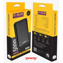 POWER BANK VGEN 5000MAH RESQUE FAST 2.4A (SUPPORT TYPE C)