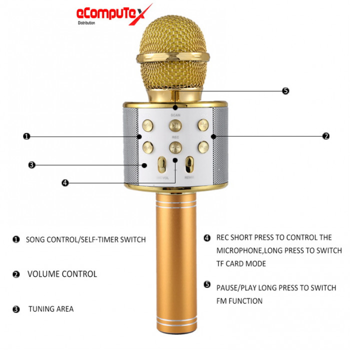 MIC BLUETOOTH WITH SPEAKER ws-858
